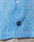 Camisa Casual 100% Linho em Azul Claro