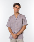 Camisa Casual 100% Linho em Castanho Claro