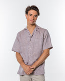 Camisa Casual 100% Linho em Castanho Claro