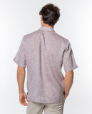 Camisa Casual 100% Linho em Castanho Claro