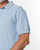 Light Blue Short Sleeve Polo 100% Cotton