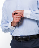 Camisa Clássica 100% Algodão em Azul Claro