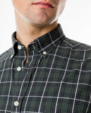 Camisa Casual 100% Algodão em Verde Escuro