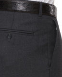 Dark Grey Classic Trousers Regular 100% Wool