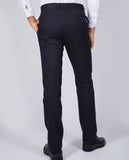 Dark Blue Classic Trousers Soft Slim 100% Cotton