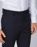Dark Blue Classic Trousers Soft Slim 100% Cotton