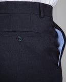 Dark Blue Classic Trousers Soft Slim 100% Cotton
