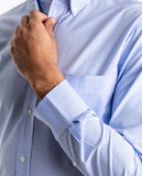 Camisa Casual 100% Algodão em Azul Claro