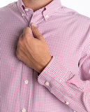 Camisa Casual 100% Algodão em Encarnado Escuro