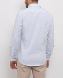 Camisa Casual 100% Algodão em Azul Claro