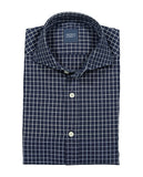 Camisa Casual 100% Algodão em Azul