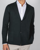 Dark Green Cardigan 100% Merino Wool