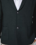 Dark Green Cardigan 100% Merino Wool