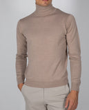 Light Brown Turtleneck 100% Merino Wool