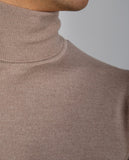 Light Brown Turtleneck 100% Merino Wool
