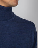 Blue Turtleneck 100% Merino Wool