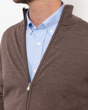 Brown Cardigan 100% Wool