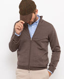 Brown Cardigan 100% Wool