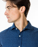 Camisa Casual 100% Algodão em Azul