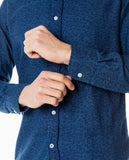 Camisa Casual 100% Algodão em Azul