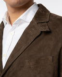 Blusão 100% Pele em Castanho Escuro