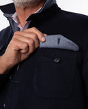 Camisa Casual em Azul Escuro