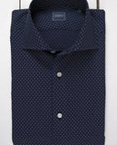 Camisa Clássica 100% Algodão em Azul Escuro