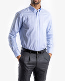 Camisa Clássica 100% Algodão em Azul Claro