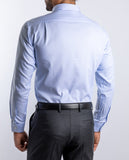 Camisa Clássica 100% Algodão em Azul Claro