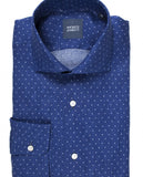 Camisa Clássica 100% Linho em Azul Escuro