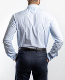 Camisa Clássica 100% Algodão em Azul Claro