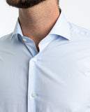 Camisa Clássica 100% Algodão em Azul Claro