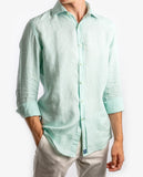 Light Green Casual Shirt 100% Linen