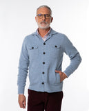 Light Blue Cardigan 100% Wool
