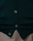 Casaco de Malha 100% Lã Merino em Verde Escuro