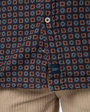 Camisa Casual 100% Algodão em Azul Escuro