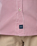 Camisa Casual 100% Algodão em Encarnado Escuro