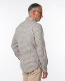 Camisa Casual 100% Algodão em Castanho Claro