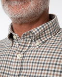 Camisa Casual 100% Algodão em Castanho Claro