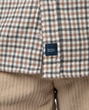 Camisa Casual 100% Algodão em Castanho Claro