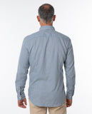 Camisa Casual 100% Algodão em Azul Escuro