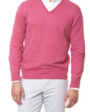 Camisola Decote em V em Encarnado