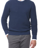 Blue Crew Neck Sweater 100% Cotton