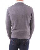 Camisola Decote em V 100% Linho em Cinzento