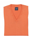 Light Orange V Neck Sweater 100% Cotton