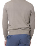 Dark Sand V Neck Sweater 100% Cotton