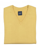 Camisola Decote em V em Amarelo Claro