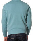 Camisola Decote em V em Verde Seco Claro