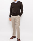 Dark Brown V Neck Sweater