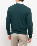 Dark Green V Neck Sweater